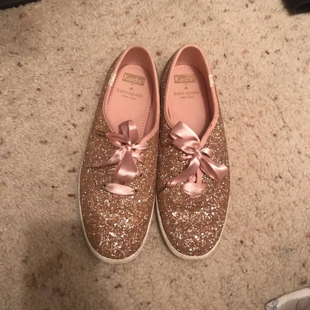 KATE SPADE pink rose gold shoes 7.5